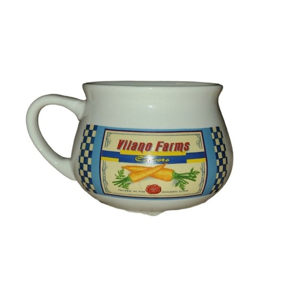 VINTAGE DAT'L DO-IT INC DDI FARM SIGNS SOUP MUGS BOWLS CUPS SET OF 4 - Picture 3 of 6